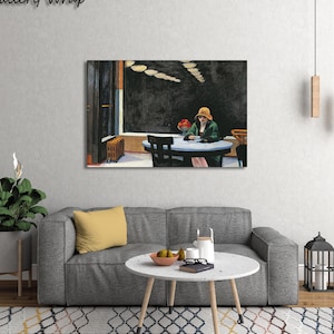 Edward Hopper Automat 1927, Leinwand Wanddekor, Ölmalerei, Giclee Wandkunst Druck