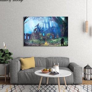 Dark Souls Firelink Shrine,Dark Souls Poster, Spiel Poster, Leinwand Poster, Wand Kunst, Home Decor,
