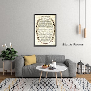 Oprawiony wydruk Desiderata, wiersz Desiderata, plakat Desiderata, sztuka ścienna z poezją, prezent na ukończenie szkoły, pomysł na ukończenie szkoły