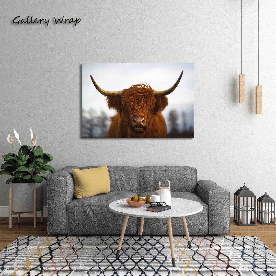 Highland Cow Wall Art Rustic Farm Animal Decor Scottish Highland — free download