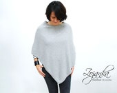 GRAY PONCHO wrap, poncho cape, autumn fashion cape, gift ideas, fashion accessories, Light grey poncho, gift ideas, wool poncho WRAP