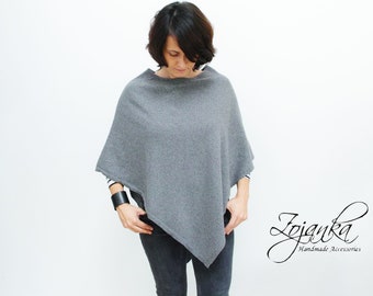 PONCHO Wrap für Frauen, Poncho Cape, Geschenkidee, Reise Poncho Wolle, Poncho S / M Größe, Wolle Poncho wrap