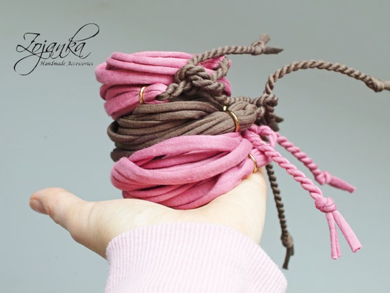 PINK wrapping cotton bracelet for women, cotton bracelet, summer accessories, wrap bracelet gray, friendship bracelet