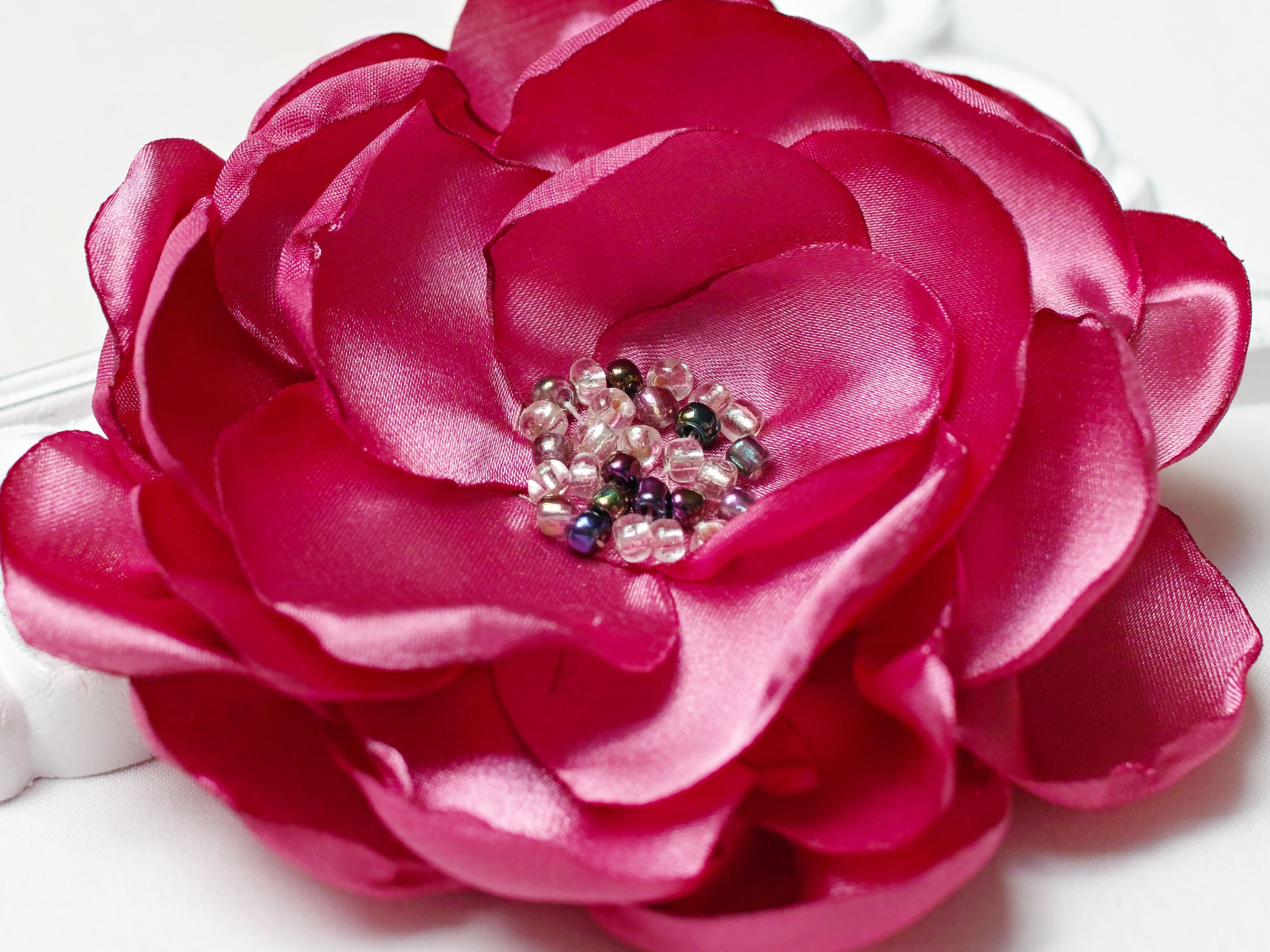 Fabric Flower Adornment for the EVA Wedding Gown |