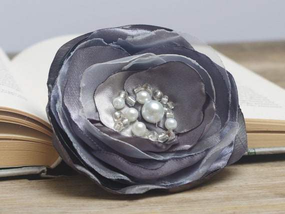 Textile fabric flower BROOCH for women, Pin Petal Flower Pin