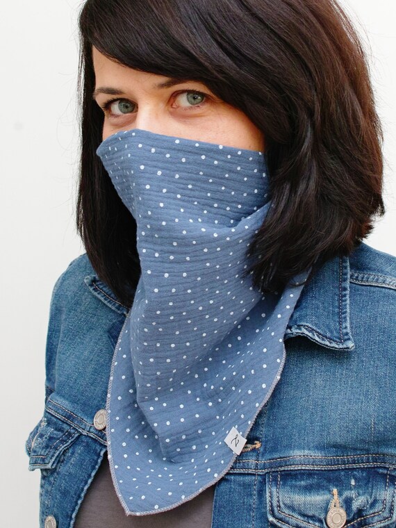 Cotton Muslin Neck Scarf Bandana Face Mask Cotton Bandana Triangle Scarf Soft Neck Scarf Soft Bandana Scarf for Women Girls Etsy UK