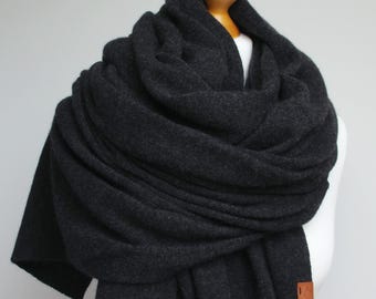 Oversized wool cashmere Scarf Wrap, scarves for women, winter shawl,travel scarf