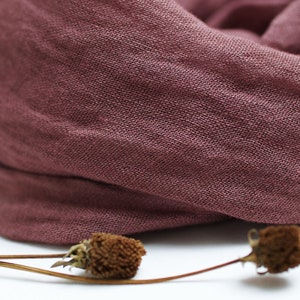 Bufanda de lino suave en MARSALA, bufanda natural SHAWL para mujer, lino puro, envoltura de viaje de lino, bufanda natural, moda ecológica, envoltura de lino de viaje imagen 4