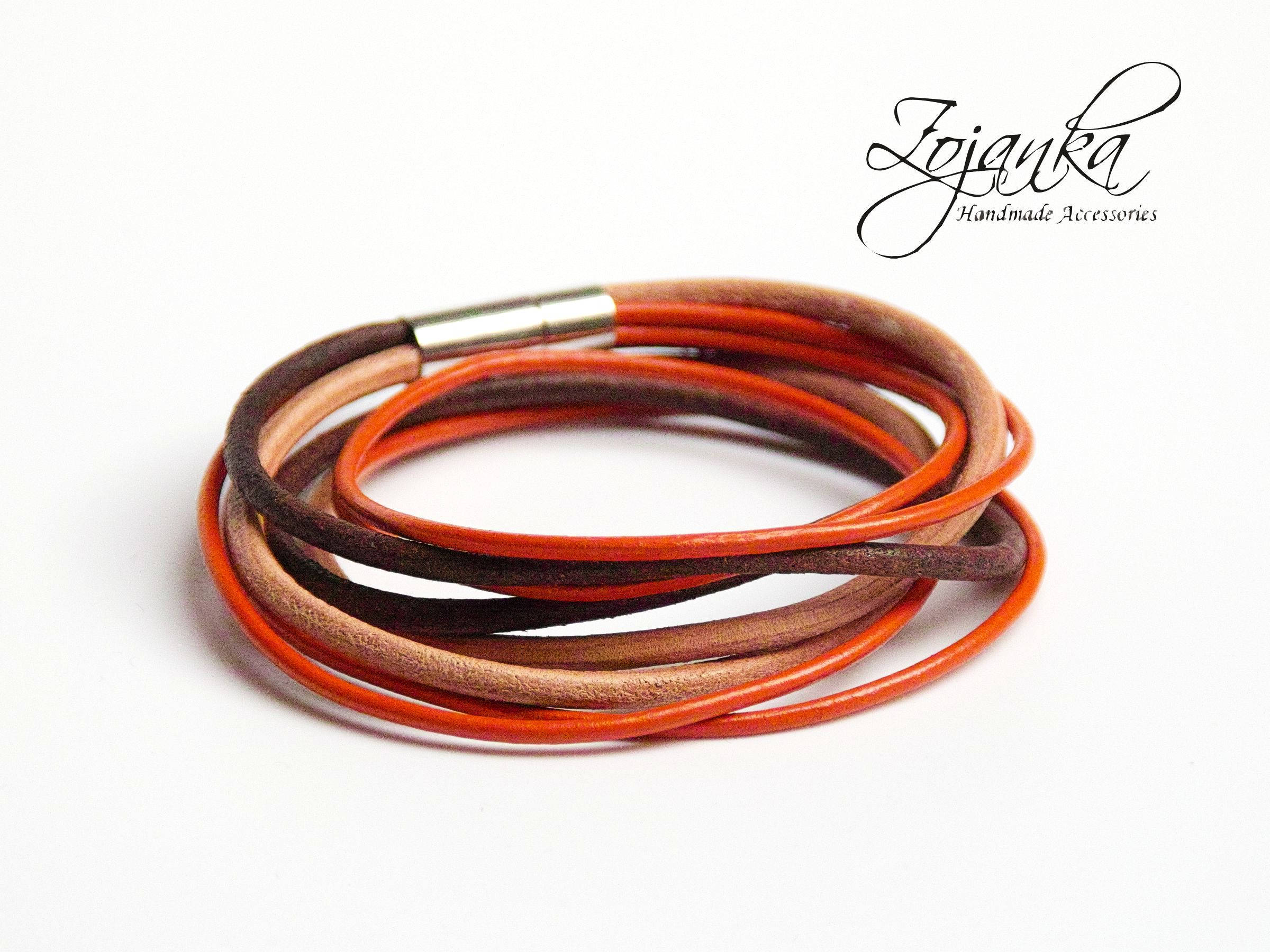 Leather bracelet, leather cord bracelet, boho style leather cuff
