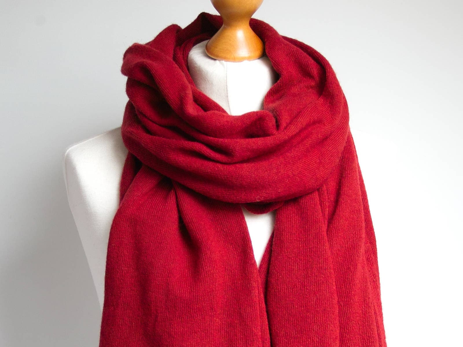 Wool scarf, deep red scarf, WINTER fashion, gift ideas, winter fashion ...