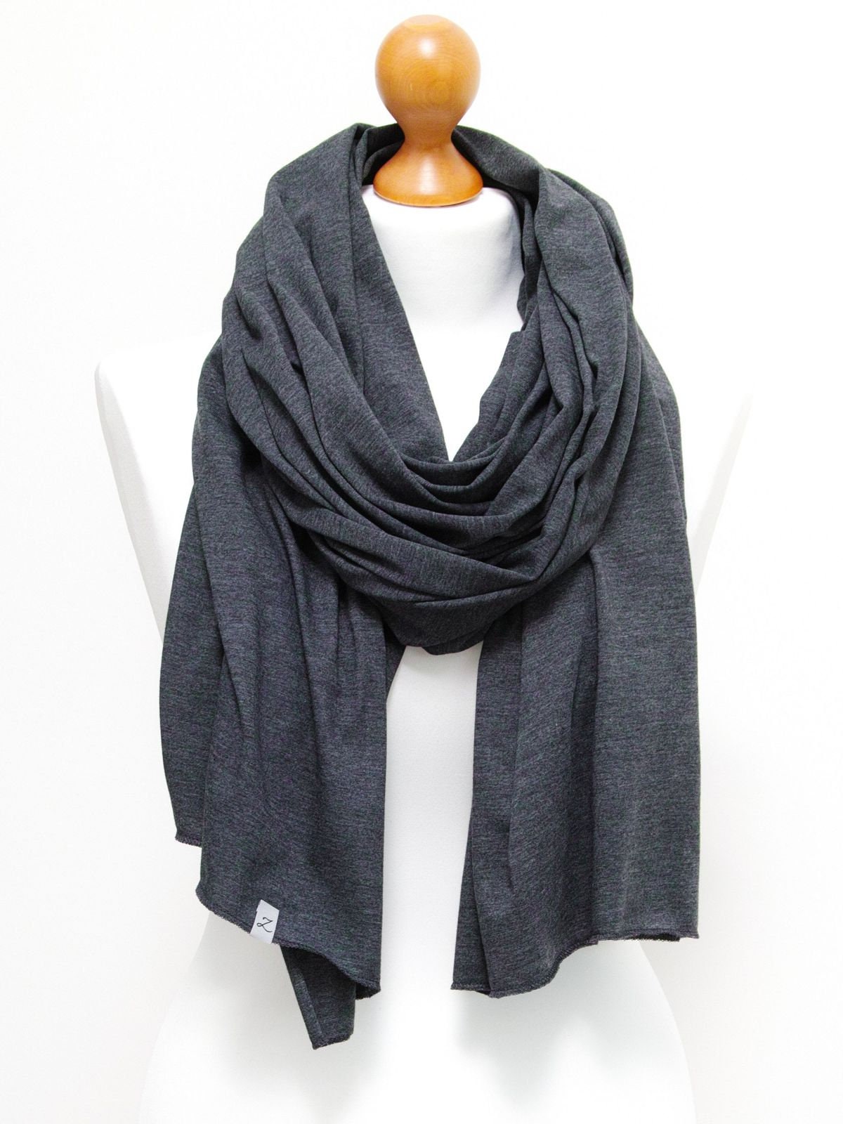 Cotton scarf shawl with leather strap, large cotton scarf shawl ...