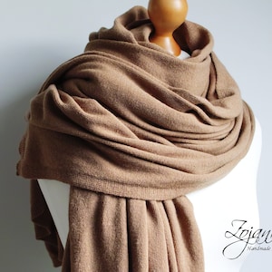 Large oversized lightweight WOOL SCARF wrap, CARMEL wool scarf for women, merino lightweight  wrap for  women, lightweight cashmere scarf