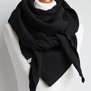 Cotton Muslin Triangle Scarf: Soft Spring Shawl