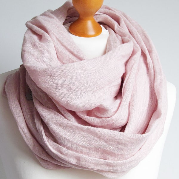 Soft linen scarf, natural scarf, SHAWL, pure linen, linen scarf, natural scarf, eco fashion, gift for her, dusty pink peony SHAWL