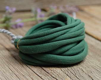 Green Cotton Wrap Bracelet: Braided Summer Accessory