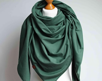 Oversized Cotton Jersey Wrap – Large Square Scarf & Cozy Travel Blanket