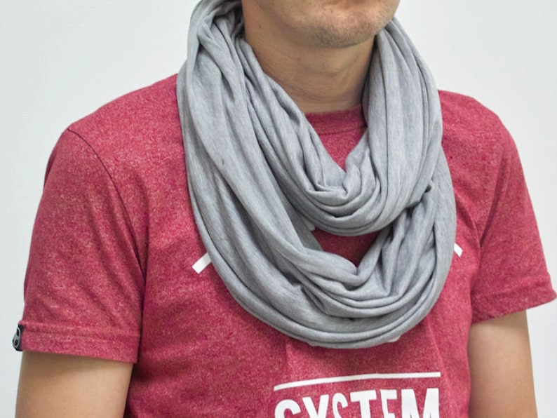 MEN Infinity Scarf Shawl Loop Men Scarf Infinity Scarf Men Etsy