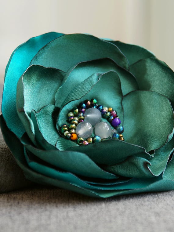 SMALL fabric Flower BROOCH Pin for dress, flower Pin corsage satin, handmade accessories, textile brooch