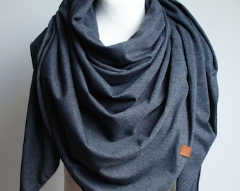 Oversized Cotton Jersey Wrap – Large Square Scarf & Cozy Travel Blanket