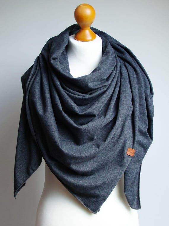 Oversized Cotton Jersey Wrap – Large Square Scarf & Cozy Travel Blanket
