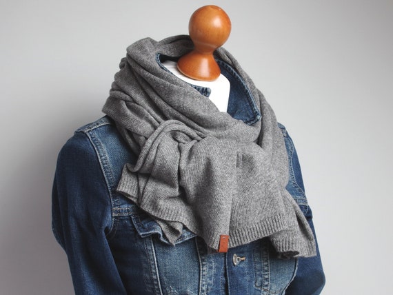 SMALL wool scarf for winter,gray women scarf, gift ideas for her, winter fashion accessories, gift ideas for best friend, sister mum