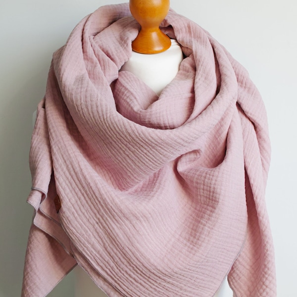 LARGE Cotton muslin women scarf shawl, cotton scarf  - soft cotton scarf shawl scarf for women, cotton shawl wrap