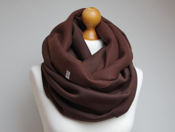 Chunky cotton infinity scarf – warm, soft & cozy hooded loop scarf for women. Perfect winter accessory gift idea