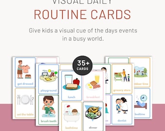 Digital Visual Routine Cards for Toddlers | Printable Daily Routine ...