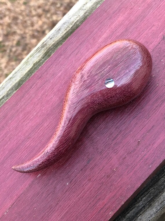 Aficot made from exotic Purpleheart wood with abalone accent Etsy
