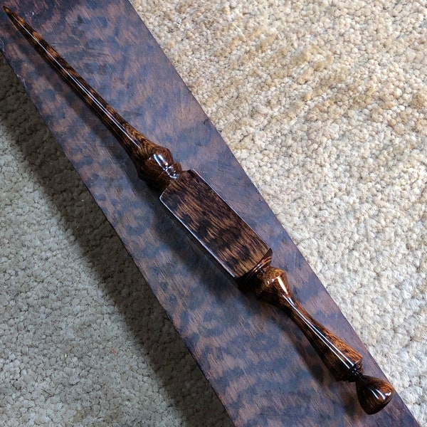 Laying tool made from genuine Snakewood with abalone accent