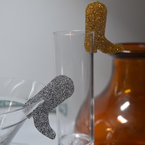 Cowboy Boot Drink Charms: Acrylic Western Party Decor