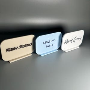 Custom Catering Labels, Buffet Label Signs, Minimalist Food Signs, Catering Labels, Event Food Signs, Counter Signs, Acrylic Food Labels