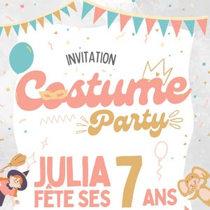 Costume party birthday invitation