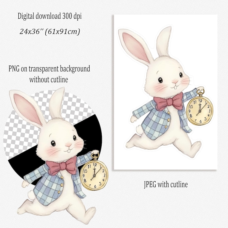 White Rabbit Prop Life-size White Rabbit Standee, Wonderland Party Prop, Alice in ...