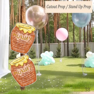 Winnie the Pooh Pot, Hunny pot, big cutout decor for Baby Shower & Birthday Party, Stand up prop, Yard standee decor, Classic story