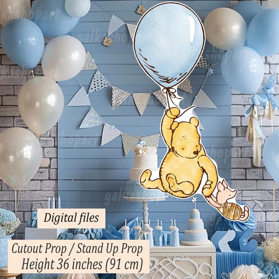 Big Digital Cutout Decor: Classic Winnie the Pooh With Piglet on