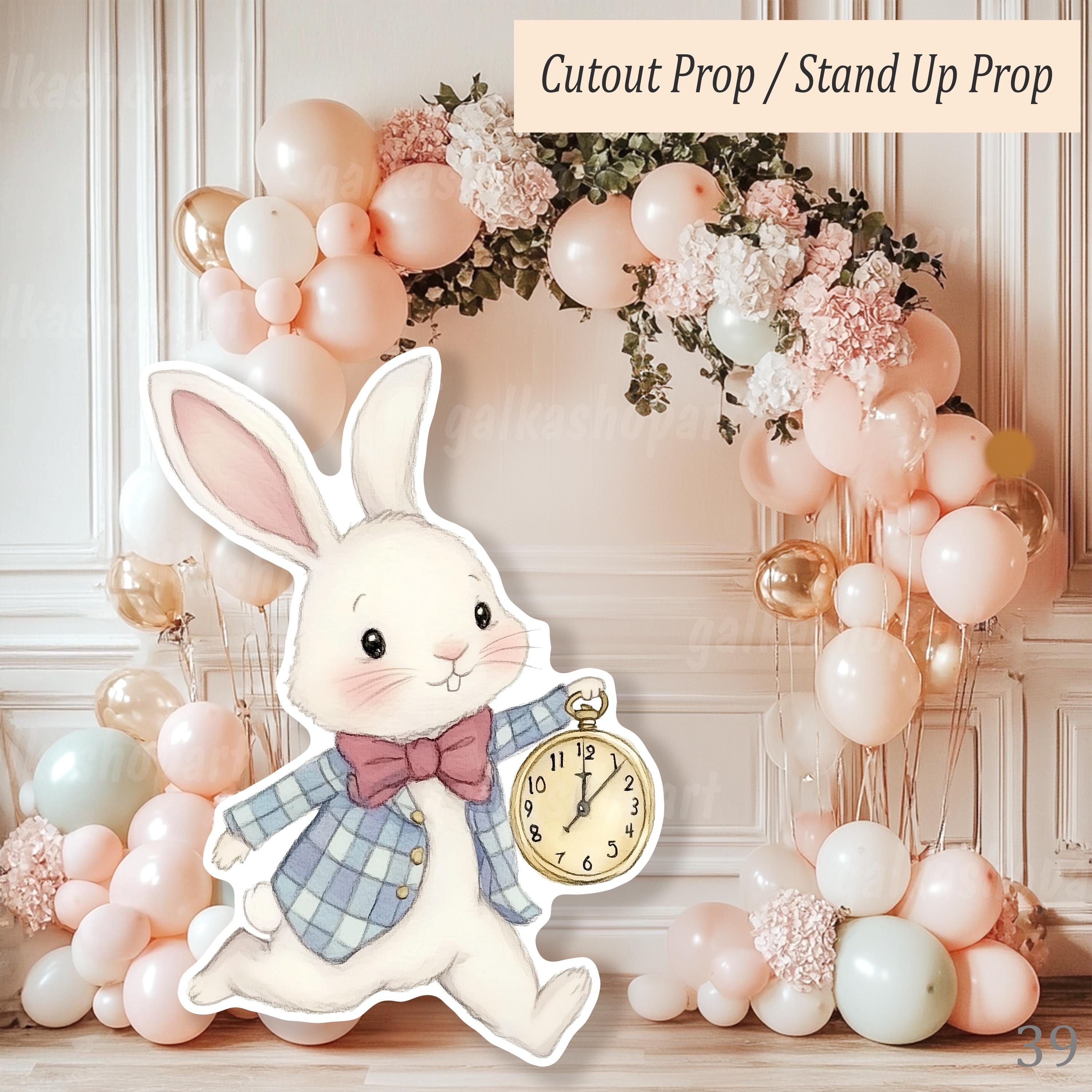 White Rabbit Prop Life-size White Rabbit Standee, Wonderland Party Prop, Alice in ...