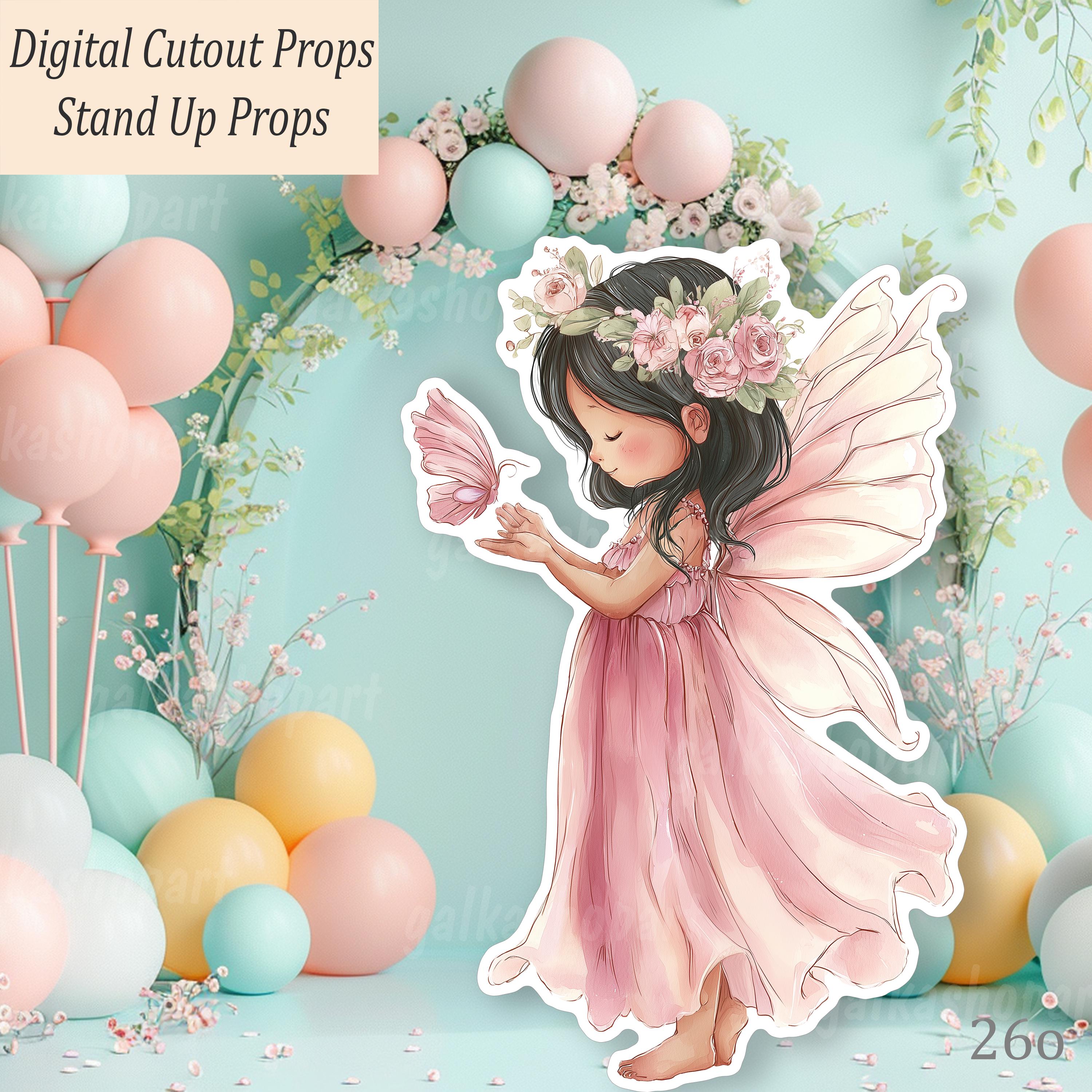 Personalised Fairy Birthday Banner - Pink Paper Decoration For Girls' Parties (6ft) 6 thumbnail image