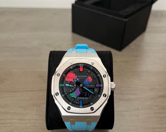 Casio G-Shock GA2100 Casioak Custom Paint Splatter Effect Dial Gifts For Him