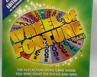 Rueda de la fortuna de 2.ª edición, juego de mesa Pressman 2005, rompecabezas de palabras, verde, bueno