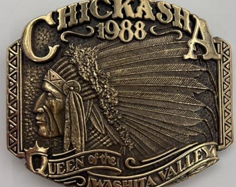 Hebilla de cinturón Chickasha de 1988, Reina del Valle Washita, edición limitada
