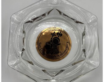 Cenicero de cristal del 200.º aniversario de San Diego de 1969