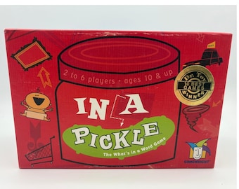 Juego de cartas In A Pickle Gamewright 2004 Juego de asociación de palabras para fiestas Red Good