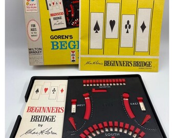 Juego de bridge para principiantes de Goren, Milton Bradley, completo, vintage, 1967