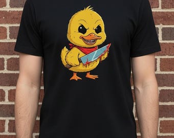 Summer vibes PNG, Slasher Duck Shirt Print, Funny T-Shirt Print, Beach Graphic.