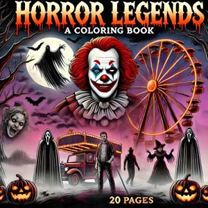 Horror Legends Digital Coloring Book for adults