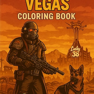 Wasteland Vegas Digital Coloring Book for adults – Inspired by the Post-Apocalyptic World of Fallout