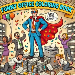 おもしろいオフィス塗り絵：同僚への楽しいプレゼント（PDFダウンロード）