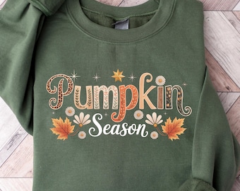Sudadera retro de temporada de calabazas: un atuendo acogedor para el otoño.