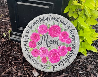 MEMORIAL GIFTS, Memorial Garden Stones, Begonias Memorial Garden Stone, Memorial Gift, Memorial Gifts, Mothers Day, Sympathy Gift